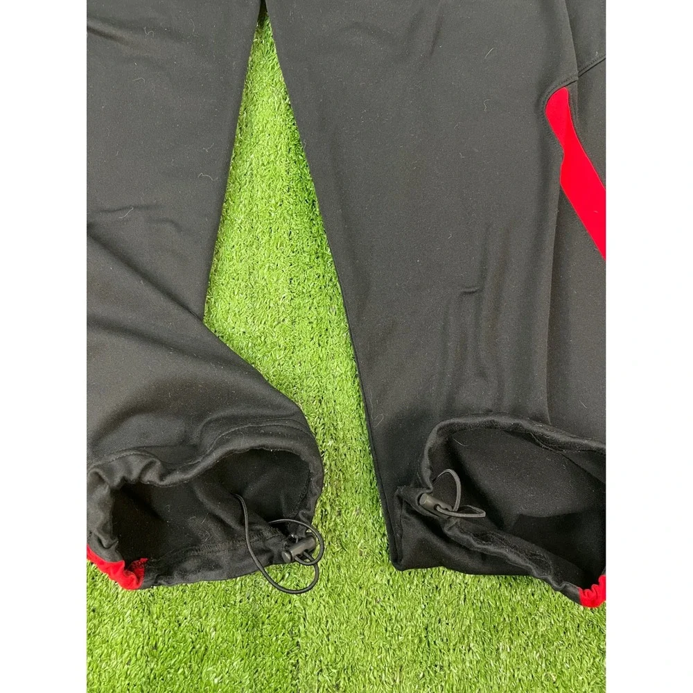 Jordan Mens Dri-FIT Track Pants Black Red Jumpman Loose Fit XL 589159-011